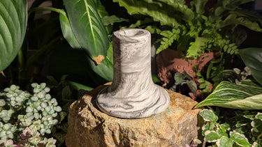 Veiled Stone Candle Holder